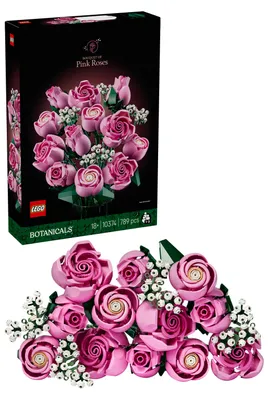 Zdjęcie produktu dla LEGO Botanicals Bukiet różowych róż, Zestaw do budowania, 18 lat(a), Plastik, 789 szt., 725 g