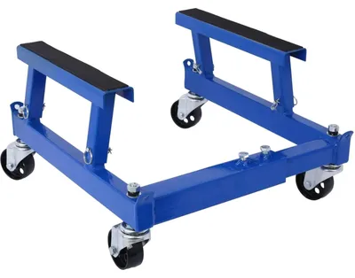Produktbild von Motorrad Motorständer - Motorträger Rollwagen - 680 kg Tragkraft - 360° drehbare Rollen - Gummiauflagen - Blau