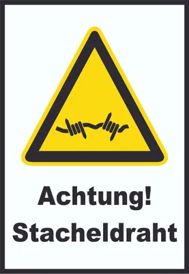 Produktbild von Achtung Stacheldraht A2 (420x594mm) Schild