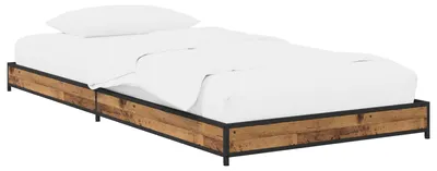 Image de vidaXL Sommier en bois recyclé 80 x 200 cm, aggloméré