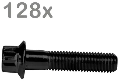 Productafbeelding van 128 wielbouten M7x32, staal, zwart, geschikt voor BBS, Rial, Schmidt, O.Z., Dynatech, Carline velgen