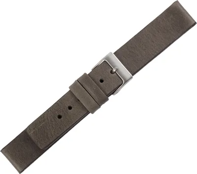 Produktbild von Minott > Uhrenarmband braun flach > Kalbsleder Vintage > gleichlaufend, Stegbreite:20mm, Schließe:Silbern