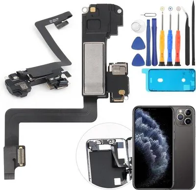 Zdjęcie produktu dla Zestaw do naprawy słuchawek do iPhone'a 11 Pro – zamienna słuchawka z głośnikiem wraz z narzędziami