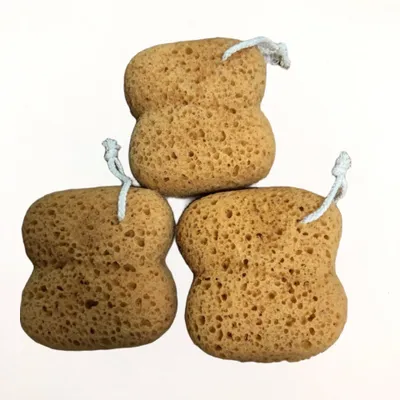 Produktbild von Premium Badeschwamm, Luffa-Schaumschwamm, Körperschwamm zum Duschen – Große Größe, viel Schaum, kurvig, 3er-Pack
