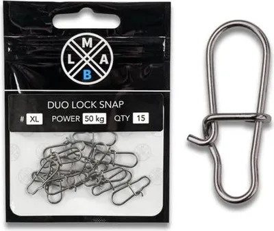 Produktbild von LMAB Duo Lock Snap, Karabiner, silber, 50kg, 137405