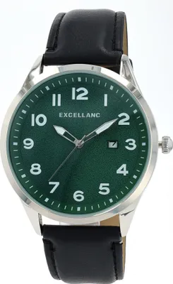 Produktbild von Excellanc Herrenuhr, gepolstertes Armband aus Kunstleder, Datumsanzeige