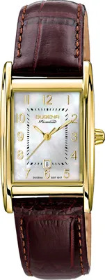 Produktbild von Dugena 7000121 Damen-Armbanduhr, Edelstahl-Gehäuse, Leder-Armband