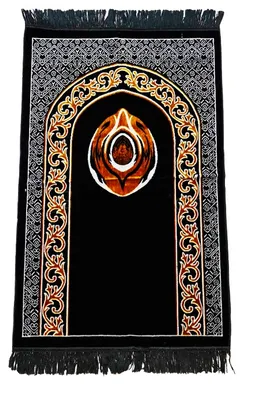 Immagine prodotto di Tappeto da preghiera Kiswa Kaaba 600 g nero 110 x 70 cm - Pietra nera