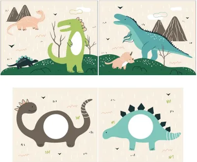 Produktbild von Vipack Spielvorhang DINO für Pino-Halbschlafwagen – Spielhöhle unter dem Bett