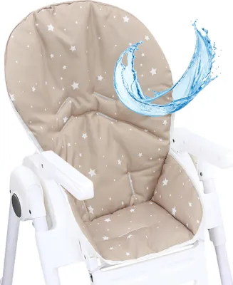 Produktbild von Sitzverkleinerer für Hochstuhl Baby Sitzkissen Beige mit Weiß Sternen