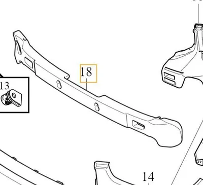Zdjęcie produktu dla VOLVO C40 XC40 wzmocnienie przedniego zderzaka OE