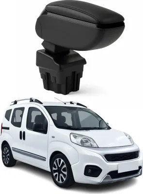 Image de Accoudoir pour Fiat Fiorino 2008-2015 / Qubo 2008-2015 Vinyl Abs Noir Coulissant