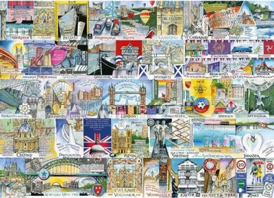 Obrázek produktu pro GIBSONS Puzzle Města Velké Británie XL 500 dílků