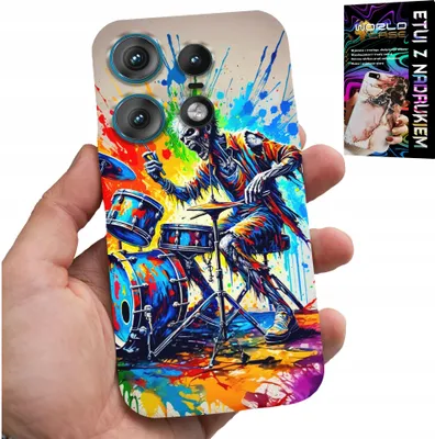 Obrázek produktu pro Etui Do Motorola Edge 50 Ultra - Rock Perkusja Bębny Kościotrup Pokrowiec