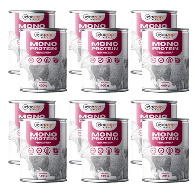 Produktbild von Gaczoo, Hundefutter Nass, Nassfutter Hunde, Rindfleisch, Monoprotein, 12 Stück