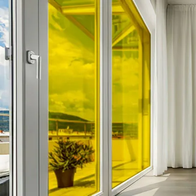 Produktbild von DIMEXACT - DIMEXACT Filmfarbe transparent gelb - Breite: 123 cm x Länge: 10 m - Roller -123 cm x 10 m - en Rouleau
