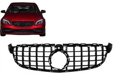 Zdjęcie produktu dla Grill do Mercedes C-Klasse C63 C63S W205 S205 A205 C205 18-20 360 Kamera Czarny.