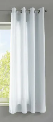 Produktbild von 1er Set Vorhänge Schal Ösen »Berlin« HxB 145x140 cm Weiß Blickdicht Microsatin Lichtdurchlässig Uni Matt 20405N
