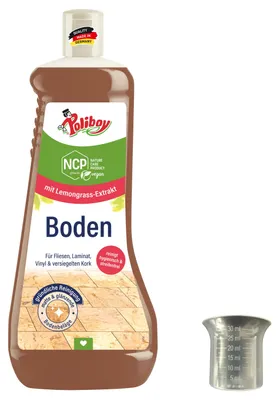 Produktbild von Poliboy NCP Boden Reiniger - 1 Liter - inklusive Dosierbecher - sorgfältige Reinigung für alle Böden und Flächen