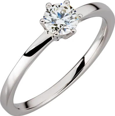 Produktbild von Orolino Ring 750/- Gold weiß 060 (19,1) Brillant weiß 067370140-2