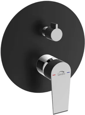 Obrázok produktu pre Dizajnová skrytá sprchová armatúra s prepúšťacím ventilom čierna