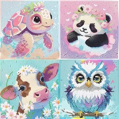 Image de Kit de coloriage Diamond pour enfants 15 x 15 cm