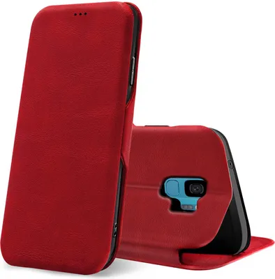Produktbild von Shell Flip Case für Samsung Galaxy S9 Hülle Book Cover Handy Tasche mit Kartenfach Premium Schutzhülle