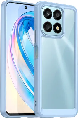 Image de Etui pour Honor X8A étui de protection transparent, antichoc en silicone TPU bleu