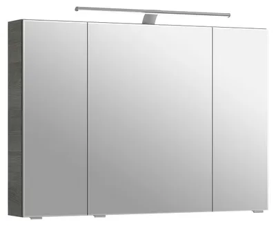 Produktbild von Spiegelschrank Serie 6005 Sprint 98 x 17 x 70,3 cm graphit struktur quer 3-türig LED IP 20