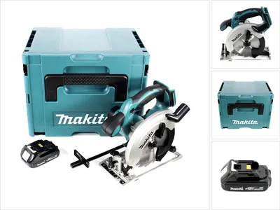 Image de Makita DSS 611 Y1J Scie circulaire sans fil 18V 165 mm dans Makpac + 1x 1,5Ah batterie - sans chargeur
