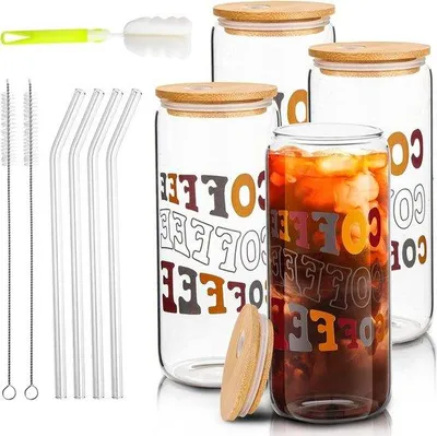 Produktbild von Famanu Trinkbecher 590ml mit Bambusdeckel und Strohhalm - umweltfreundlich, nachhaltig