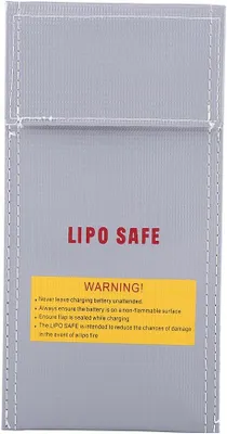 Produktbild von Sicherheitstasche für RC Batterien | Lipo Explosion Schutzhülle | feuerfeste Ladebeutel, Abmessungen 100 x 200 mm