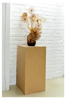 Produktbild von Dekosäule MDF, Blumensäule Wohnzimmer, Blumenständer, Podest Deko, Pflanzenständer, Stabiler Sockel, Modernes Design, 80x40x40 Cm