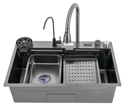 Obrázek produktu pro Dřez, nerezová ocel, výsuvná baterie, 75 cm