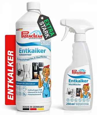Produktbild von Pastaclean Universal Entkalker Konzentrat 1000 ml – starke Kalklösekraft für Kaffeemaschine, Wasserkocher, Dusche & Armaturen, ohne Salzsäure