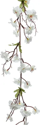 Produktbild von Girlande Künstliche Kirschblütengirlande, 187 cm, Blumengirlande für Tischdekoration, Fensterdekoration, Wanddekoration, Blumenranken als Hochzeitsdek