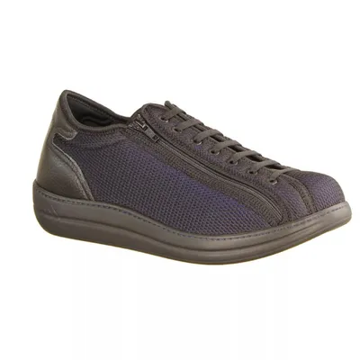 Produktbild von Liromed 500 Bequemschuh Damen Leder Stretch Schwarz/Marine (Gr. 35)