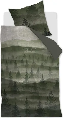 Produktbild von Rivièra Maison Renforcé-Bettwäsche-Garnitur Evergreen Farbe Green Größe 155x220+80x80 cm