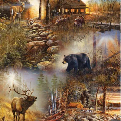 Imagen del producto de Mosaico Diamante, Bordado De Animales En El Bosque, 30X40 Cm
