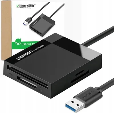 Immagine prodotto di Ugreen USB 3.0 SD/micro SD/CF/MS memory card reader black (CR125 30333)