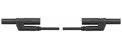 Sicherheitsmesskabel 1 mm², 100 cm, schwarz