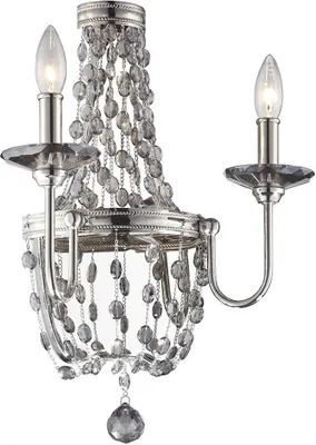 Produktbild von Elstead Malia Wandleuchte E14 2-fach Poliertes Nickel