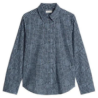 Produktbild von Woven Blouses Longsleeve 4928 Medium Blue_Multi_01 Größe 44