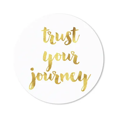 Produktbild von MuchoWow® Mauspad Mousepad Zitate - 'Vertraue deinem Weg' - Sprichwörter - Gold 40x40 cm - Mousepads - Maus Mat - Pad - Mausunterlage - Schreibtisch Accessoires