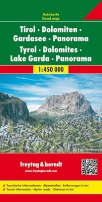 Productafbeelding van Tirol - Dolomieten - Gardameer. Overzichtskaart, schaal 1:450.000