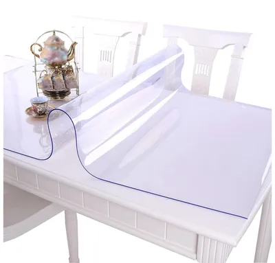 Produktbild von Tischdecke PVC Transparent 75 x 140 cm Dicke 2 mm Rechteckig Wasserdicht