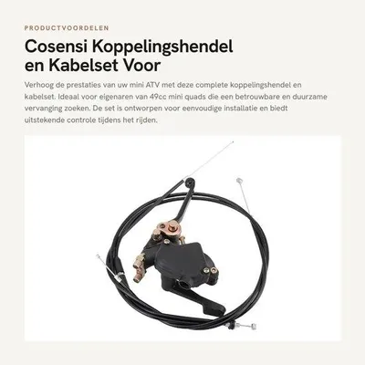 Produktbild von Kupplungshebel – Gaszug – Bremszug – 49cc Mini-Quad – Kinder-Quad – Hochwertige Ersatzteile – ATV-Hebel