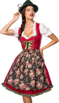 Produktbild von Dirndline 2-tlg. Traditionelles Trachten-Dirndl 70030 mit Schürze Set  , rot, Gr. 3XL=40/42