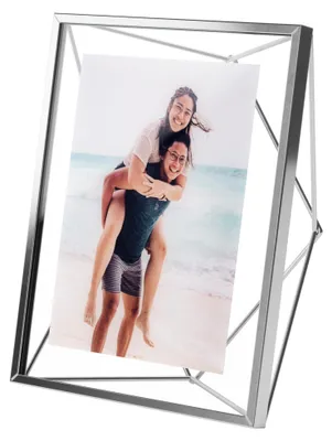 Produktbild von Umbra Prisma Bilderrahmen Glas Metall Schwebend, 13x18 cm, Chrom