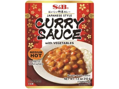 Produktbild von S&B Japanisches Curry Sauce mit Gemüse 210g MITTELSCHARF | Japanese Style Curry Sauce MEDIUM HOT